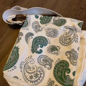 Freeset Canvas Paisley Crossbody Flap Snap Closure Purse